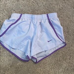 Nike Women's White and Purple Shorts